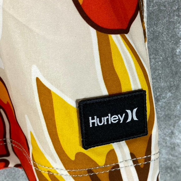 Hurley Men's Barely Bone Printed Phantom Classic Pull-On Board Shorts SZ 40 - Picture 9 of 13